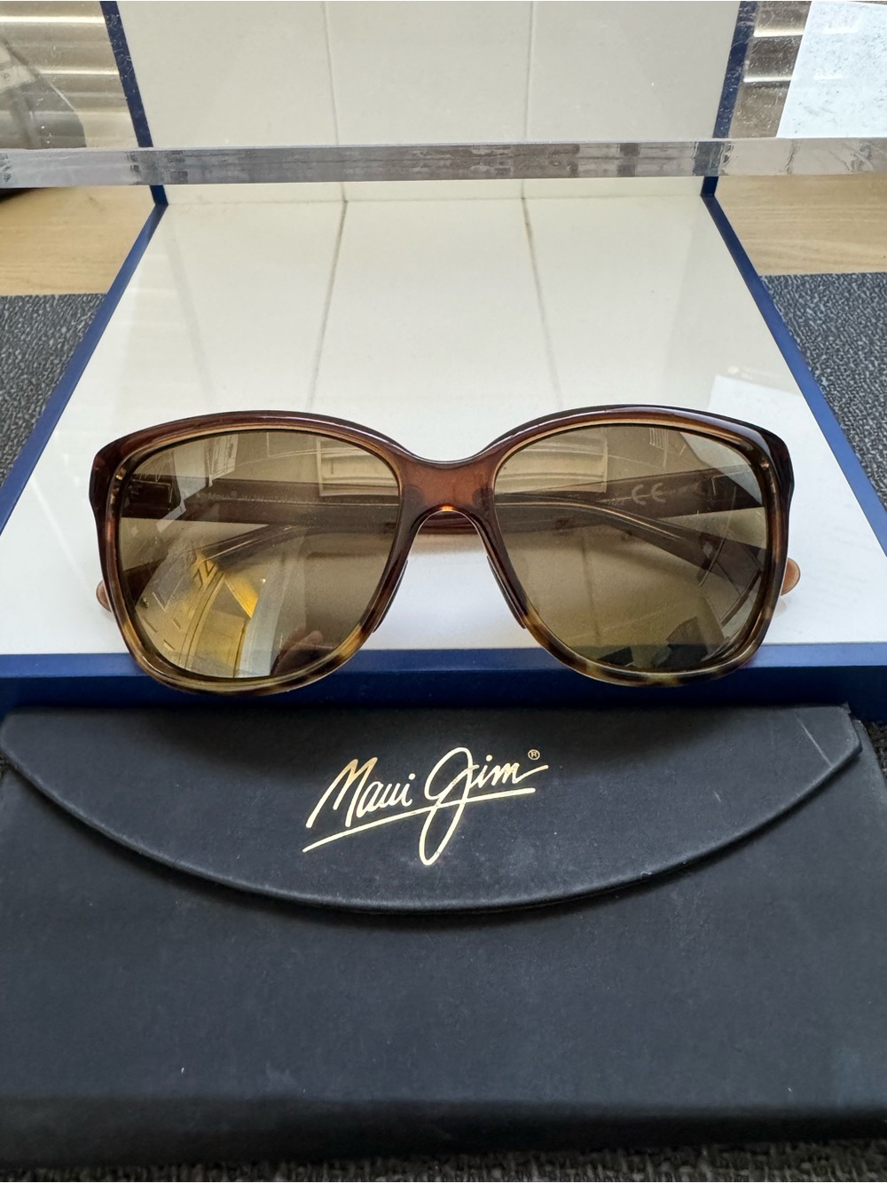 Maui Jim Brown Gradient Oversized Sunglasses